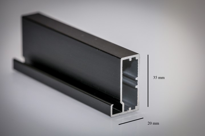 profil aluminiowy R02 kolor czarna szczotka