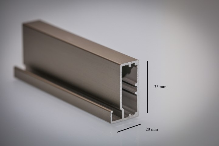 profil aluminiowy R02 kolor inox szczotka